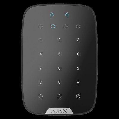 Ajax&nbsp;Keypad&nbsp;S&nbsp;Plus&nbsp;(8PD)&nbsp;black Бездротова клавіатура з підтримкою захищених карток і брелоків 99-00014680 фото